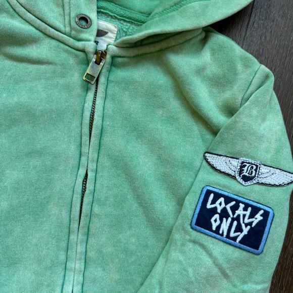 Butter Super Soft Kids Green Hoodie Sweatshirt Sz 6 - Picture 3 of 4